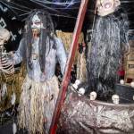 Juneau residents react to scares and chills as they make their way through the Haunted Station at the U.S. Coast Guards Station Juneau on Friday, Oct. 26, 2018. Station personnel pay for all the decoration themselves and take three weeks to ready the station. Entry is non perishable food items for the Southeast Alaska Food Bank. (Michael Penn | Juneau Empire)