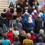 Members of the Princess Sophia Opera sing the national anthems of the United States and Canada during a Centennial Commemoration Ceremony at the Father Andrew P. Kashevaroff Building on Thursday, Oct. 25, 2018, on the 100th anniversary of the sinking of the S.S. Princess Sophia. (Michael Penn | Juneau Empire)