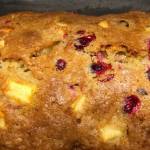 A finished loaf of cranberry-apple bread is seen in the kitchen of Erin Anais Heist on Oct. 14, 2018. (Erin Anais Heist | For the Juneau Empire)