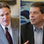 Republican Mike Dunleavy, left, and Democrat Mark Begich, right, are the two leading candidates in the race to replace incumbent independent Gov. Bill Walker. (Composite image)