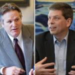 Republican Mike Dunleavy, left, and Democrat Mark Begich, right, are the two leading candidates in the race to replace incumbent independent Gov. Bill Walker. (Composite image)