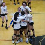Thunder Mountain celebrates after defeating Juneau-Douglas 3-2 in the Region V 4A championship game on Saturday at JDHS. (Nolin Ainsworth | Juneau Empire)