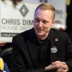 Independent House District 33 candidate Chris Dimond speaks to the Juneau Empire on election night Tuesday. Dimond lost to Democratic candidate Sarah Hannan. (Michael Penn | Juneau Empire)