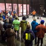 University of Alaska Southeast history professor David Noon speaks as nearly 100 people protest President Donald Trumps appointment of Matthew Whitaker outside the Hurff Ackerman Saunders Federal Building on Thursday. Many protesters believe Whitakers hiring could jeopardize the Mueller investigation into Trumps presidential campaign and the Russian government. (Michael Penn | Juneau Empire)