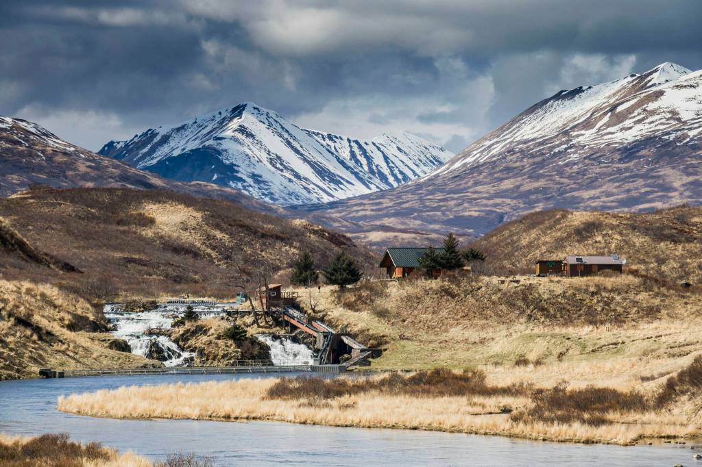 The counting weir leading up to Frazer Lake, on Kodiak. (Courtesy Photo | Christopher Miller)