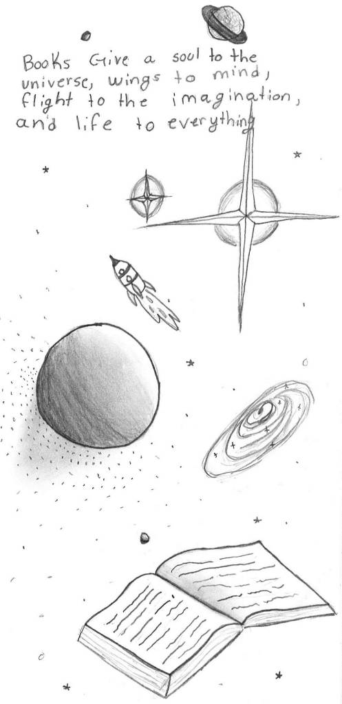 A bookmark designed by Katelyn Kohuth was one of the winners in the annual Juneau Public Library bookmark contest. (Courtesy photo | Juneau Public Library)