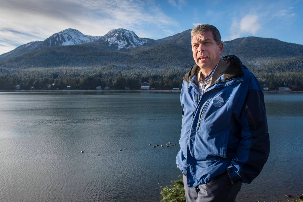 Democrat gubernatorial candiate Mark Begich, a former U.S. Senator for Alaska and former mayor of Anchorage, speaks during an interview in Juneau on Friday, Nov. 2, 2018. (Michael Penn | Juneau Empire)