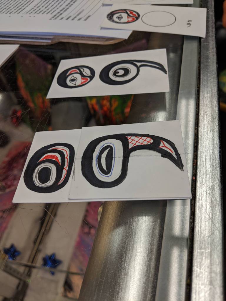 Davina Coles tattoo design was inspired by the semicolon, which has become a suicide prevention symbol, and received input from Tlingit artist Wayne Price. (Ben Hohenstatt | Capital City Weekly)