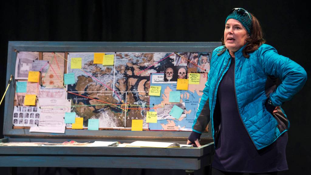 Victoria Bundonis performs in the Perseverance Theatres production of Franklin by Samantha Noble at Perseverance Theatre on Thursday, Nov. 29, 2018. (Michael Penn | Juneau Empire)