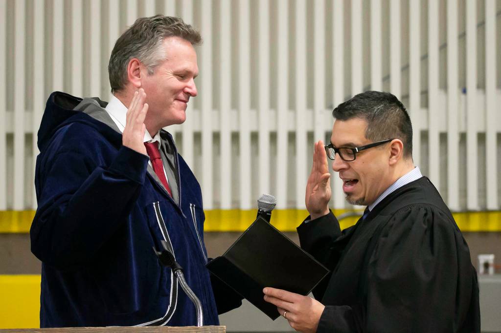 Dunleavy sworn in as Alaska governor after location changes