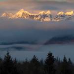 The setting sun catches on the Mendenhall Towers on Thursday, Nov. 29, 2018. (Michael Penn | Juneau Empire)