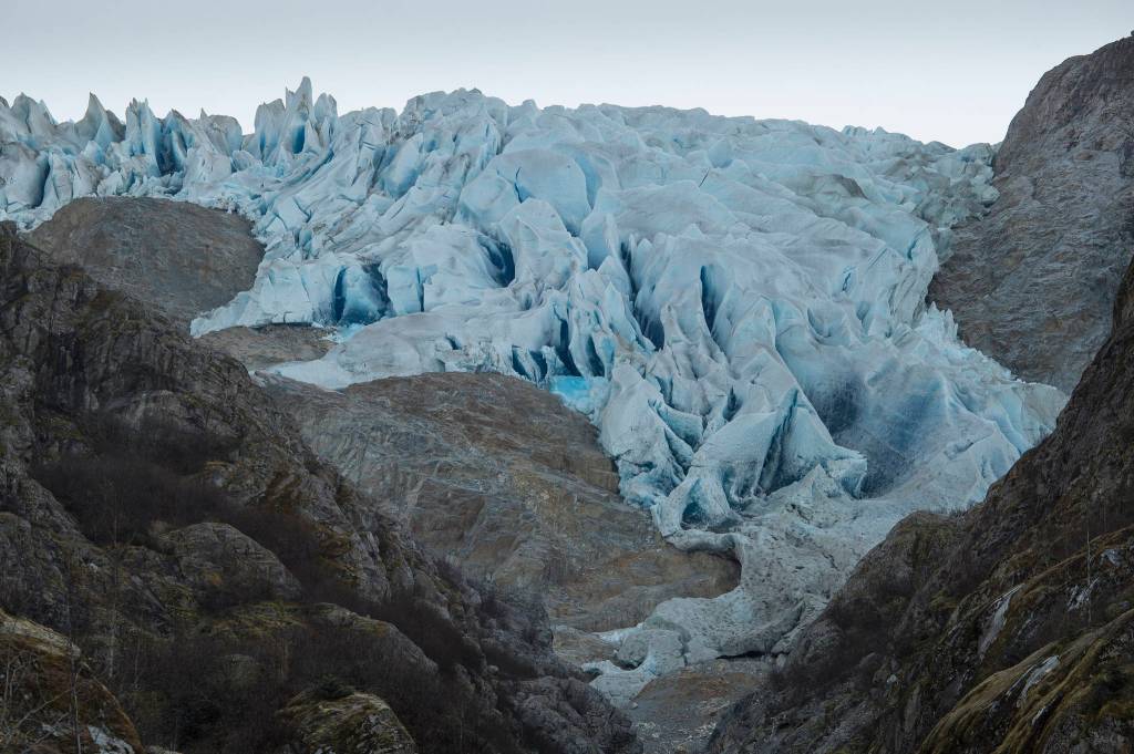 The Herbert Glacier, located between the Herbert and Eagle Rivers about 30 miles from downtown Juneau, is pictured in November 2017. (Michael Penn | Juneau Empire File)                                 The Herbert Glacier, located between the Herbert and Eagle Rivers about 30 miles from downtown Juneau, is pictured in November 2017. (Michael Penn | Juneau Empire File)