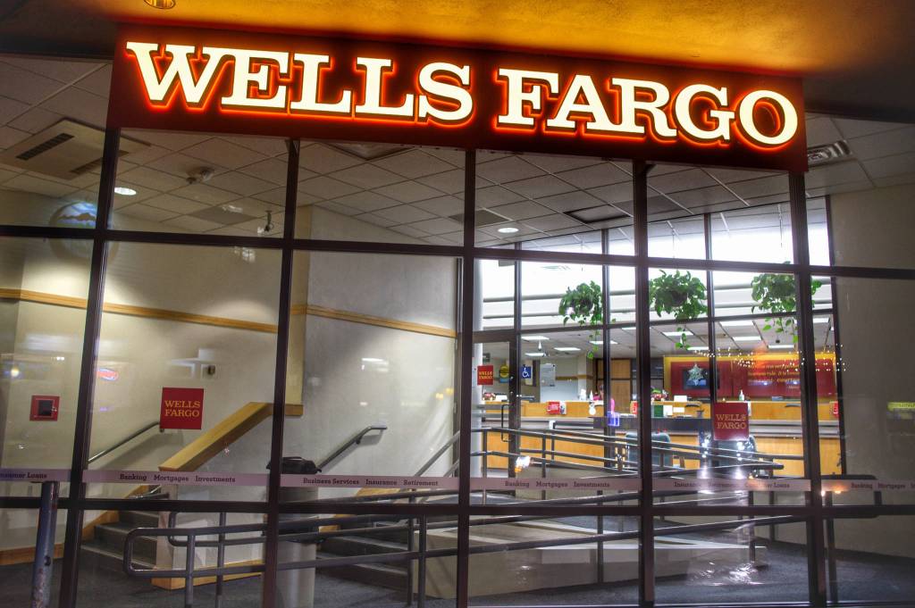 Wells Fargo Bank at the corner of Second and Seward Streets in downtown Juneau on Thursday, Dec. 6, 2018. (Michael Penn | Juneau Empire)