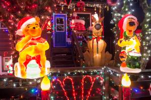 Holiday lights seen around Juneau this season. (Michael Penn | Juneau Empire)