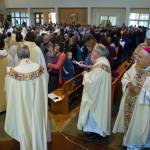 Priests from around Alaska along with Father Andrew E. Bellisario, right, enter St. Paul the Apostle Catholic Church for his Ordination and Installation as the Sixth Bishop of the Diocese of Juneau on Tuesday, Oct. 10, 2017. (Michael Penn | Juneau Empire File)