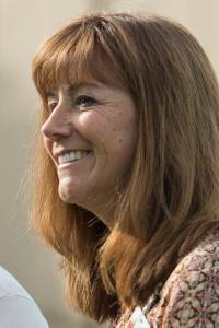 Juneau School Districts interim Superintendent Bridget Weiss watches first day of school activities on Aug. 20, 2018. (Michael Penn | Juneau Empire File)