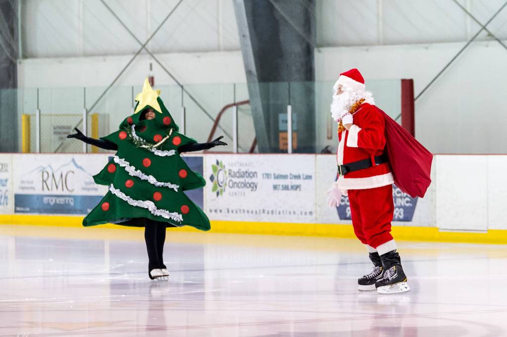 Ice and icing at holiday skate show and dessert auction