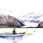 This scan of a water color by Mark Vinsel is a self-portrait based on a photo taken by one of Vinsels friends. Vinsel and his wife, Dianne Anderson, are planning a retirement from Juneau Artists Gallery and a move to Washington state. (Courtesy photo | Mark Vinsel)