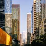 New buildings in the new Amazon district on 6th Avenue. (Gabe Donohoe | For the Juneau Empire)