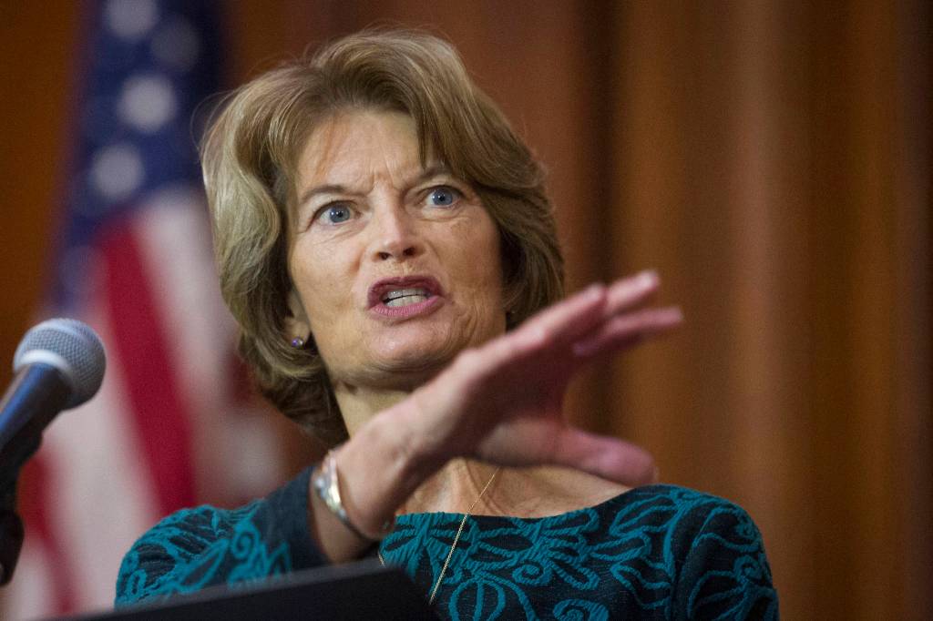 Sen. Lisa Murkowski, R-Alaska, speaks after an order withdrawing federal protections for countless waterways and wetland was signed at EPA headquarters in Washington, D.C. on Tuesday, Dec. 11, 2018. (Cliff Owen | Associated Press File)