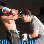 Joe Smith takes on Richard Jim at the Beatdown #33 at the Elizabeth Peratrovich Hall on Friday, Dec. 28, 2018. Smith won the match. (Michael Penn | Juneau Empire)