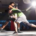 Kordell Searles takes on William Milton at the Beatdown #33 at the Elizabeth Peratrovich Hall on Friday, Dec. 28, 2018. Searles won the match. (Michael Penn | Juneau Empire)