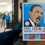 Volunteer lawyers wait to help people in need of legal advice at the Alaska Legal Services Corportation in the Jordan Creek Center on Monday, Jan. 21, 2019. The free service was also offered at Dimond Courthouse as a public service on Martin Luther King Day. The event was hosted by the Alaska Bar Association, the Alaska Court System, Alaska Legal Service Corportation and local bar associations. (Michael Penn | Juneau Empire)