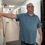 Sitka Police Chief Jeff Ankerfelt gives a tour of the police station on May 17, 2018. (Courtesy Photo | James Poulson, Sitka Sentinel)