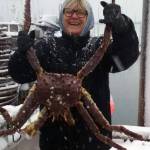 Courtesy photo | <strong>Christian Del Rosario</strong>                                Beth Kerttula holds up a crab in a photo that was shared during her Jan. 25 lecture at Mendenhall Valley Glacier Visitor Center.