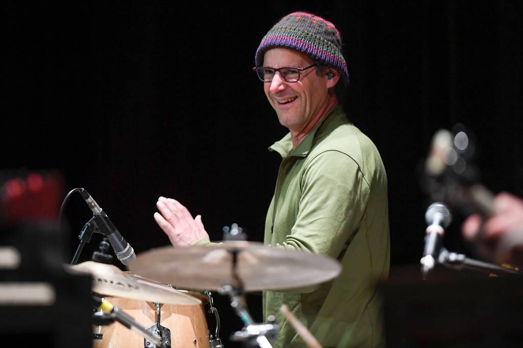 Members of Khu.eex perform at Centennial Hall on Monday, Jan. 28, 2019. (Michael Penn | Juneau Empire)