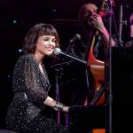 Norah Jones performs at Willie: Life & Songs Of An American Outlaw at Bridgestone Arena on Saturday, Jan. 12, 2019, in Nashville, Tennessee. (Al Wagner | Invision via Associated Press)