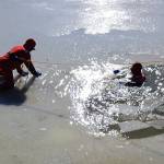 A demonstration of an ice rescue. (Capital City Fire/Rescue | Courtesy photo)