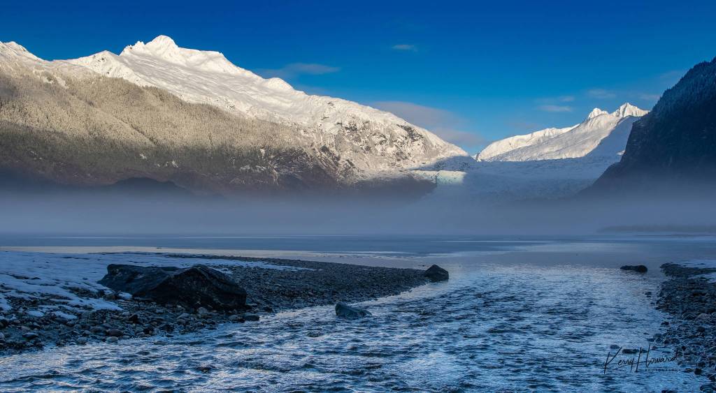 Morning fog at the Mendenhall Glacier on Jan. 3, 2019. (Courtesy Photo | Kerry Howard)