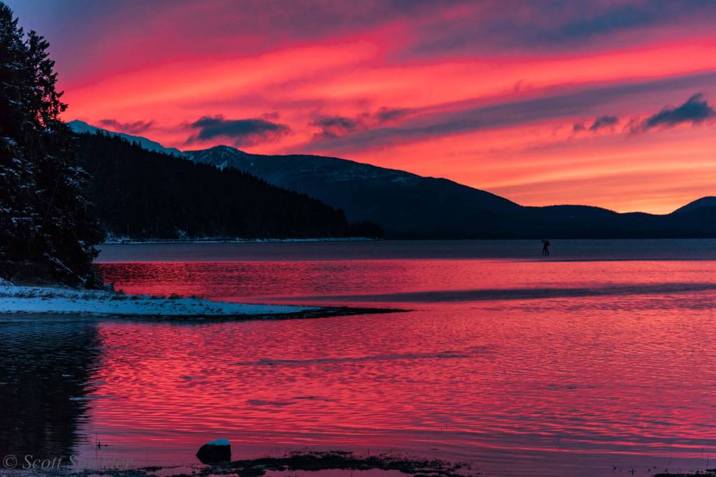 The sunset from Fish Creek on Jan. 9, 2019. (Courtesy Photo | Scott Spickler)