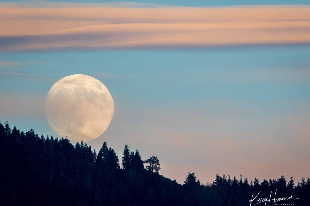 Moonrise in Juneau, Aug. 24. (Courtesy Photo | Kerry Howard)