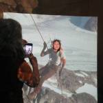 Lolita Edgar snaps a photo of her grandson, Troy Edgar, 9, during the Family Fair Friday, Jan.4, 2019. (Ben Hohenstatt | Capital City Weekly)
