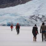 People on Mendenhall Lake on Monday, Jan. 7, 2019. (Michael Penn | Juneau Empire)