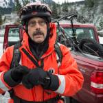 Bob Funk retells his story on Monday, Jan. 7, 2019, of falling through thin ice while riding his bicycle on Mendenhall Lake near the face of the Mendenhall Glacier on Sunday. He was rescued by a skater who was carrying a throw rope. Funk said, I went in and I think adrenaline took care of the first initial cold impact. I was busy working to get up on the ice and when I would it would break out from under me. I dont know if I had enough in the tank to get myself out. (Michael Penn | Juneau Empire)
