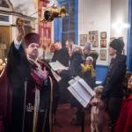Rev. Steven F. McGuigan, Rector of the St. Nicholas Russian Orthodox Church, performs a Festal Vespers service to celebrate on the eve of Saint Nicholas Day on Wednesday, Dec. 5, 2018. The Cathedral of the Nativity of the Blessed Virgin Mary hosted a recepton for the congregation in St. Anns Parish Hall after the service. (Michael Penn | Juneau Empire)