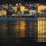 The sunrise reflects off of downtown Juneau windows on Friday, Jan. 4, 2019. (Michael Penn | Juneau Empire)