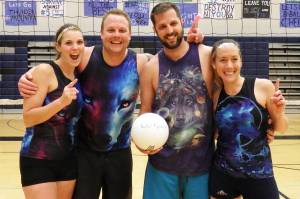 Half Packs Julia Frost, Justin Jarvis, Robert Schuler and Alicia Schuler won the first annual Reverse Coed Volleyball tournament Gold Division at Thunder Mountain High School on Saturday. Half Pack defeated Will Clark, 2-1, in the title game. (Courtesy Photo | Dave Pusich)