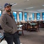 Erik Scholl, who owns cafes at the Hurff Ackerman Saunders Federal Building and the State Office Building, talks Wednesday, Jan. 9, 2019, about having about half the patrons at the Federal Building location since the partial federal shutdown started on Saturday, Dec. 22, 2018. (Michael Penn | Juneau Empire)