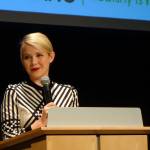 Elizabeth Smart speaks during the keynote address at the first-ever Reclaim Own And Renew Womens Conference, Friday, Jan. 11, 2019. (Ben Hohenstatt | Juneau Empire)