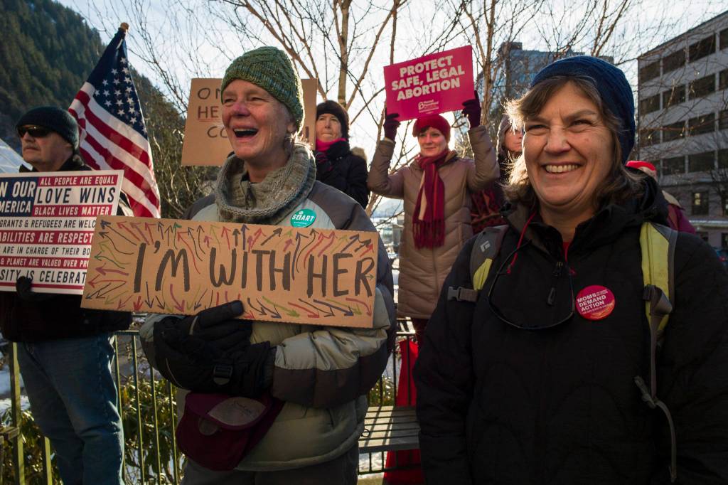 Scenes from the Womens March on Juneau in front of the Alaska State Capitol on Saturday, Jan. 19, 2019. (Michael Penn | Juneau Empire)