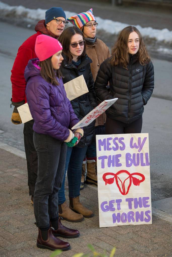 Scenes from the Womens March on Juneau in front of the Alaska State Capitol on Saturday, Jan. 19, 2019. (Michael Penn | Juneau Empire)