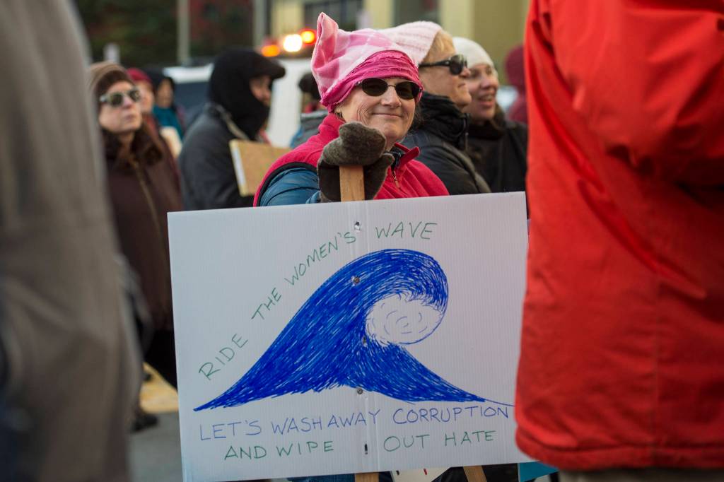 Scenes from the Womens March on Juneau in front of the Alaska State Capitol on Saturday, Jan. 19, 2019. (Michael Penn | Juneau Empire)