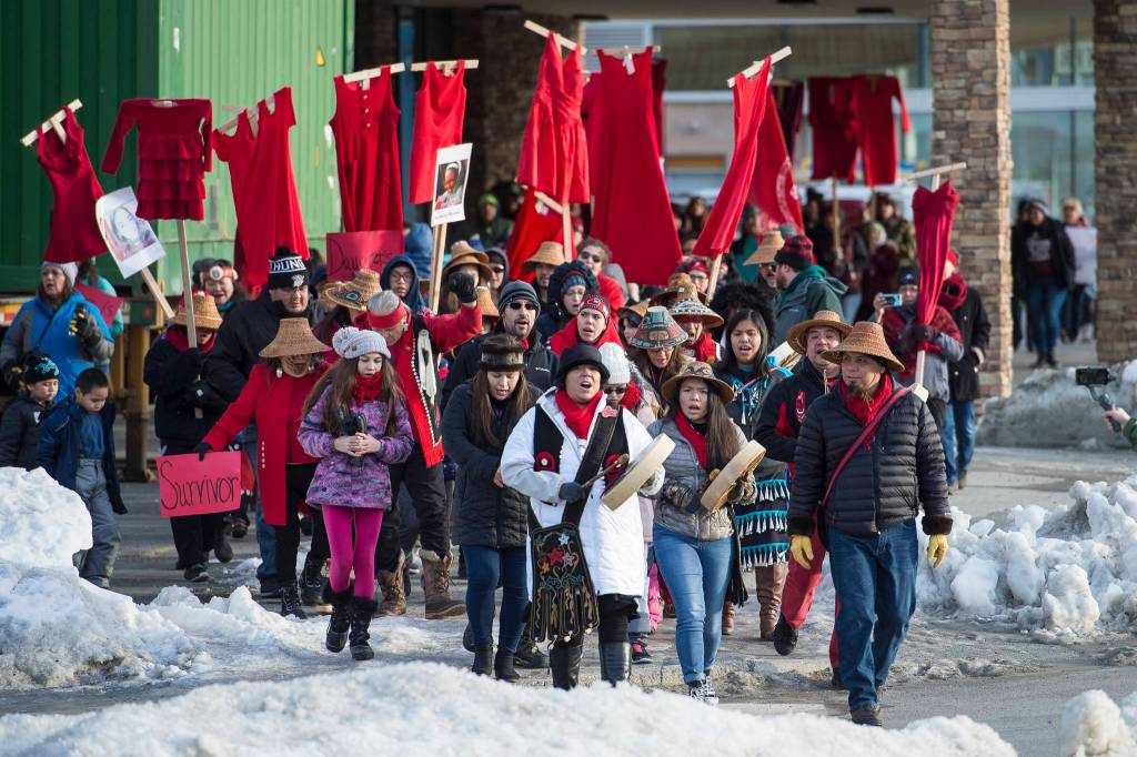 Scenes from the Womens March on Juneau in front of the Alaska State Capitol on Saturday, Jan. 19, 2019. (Michael Penn | Juneau Empire)