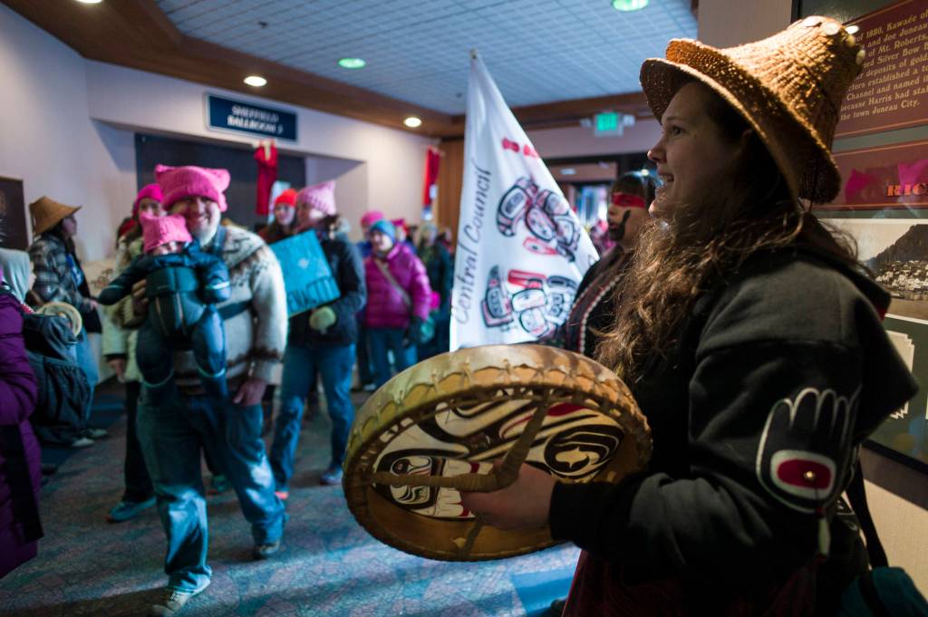 Scenes from the Womens March on Juneau in front of the Alaska State Capitol on Saturday, Jan. 19, 2019. (Michael Penn | Juneau Empire)