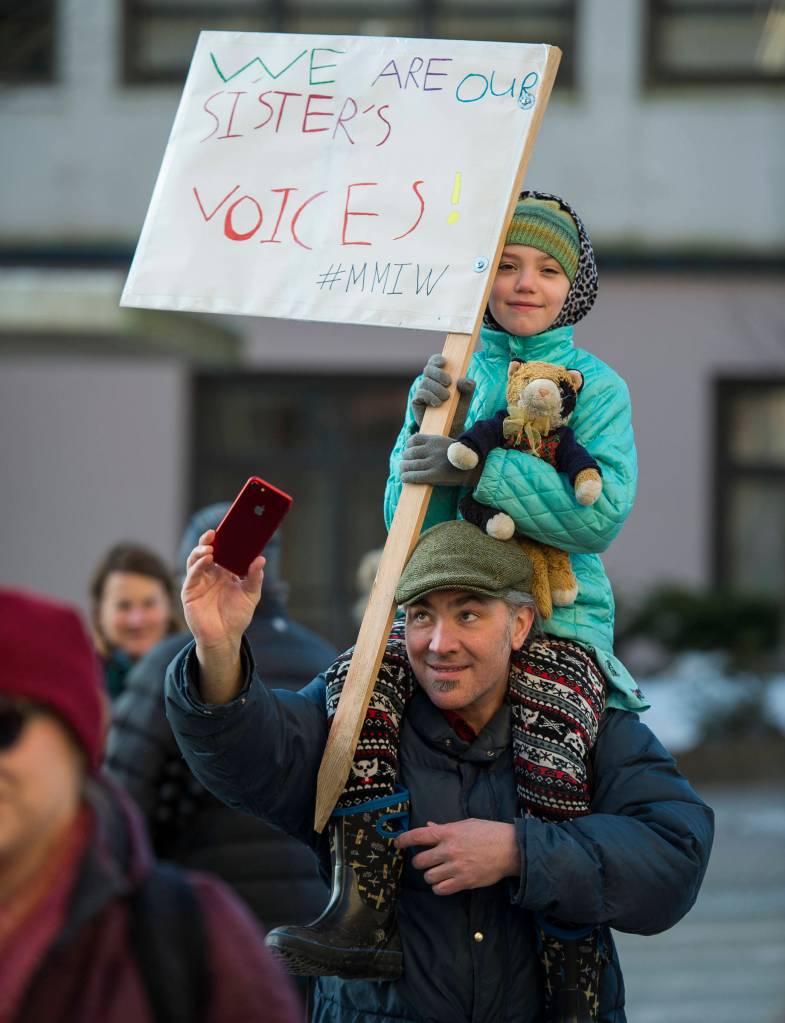 Scenes from the Womens March on Juneau in front of the Alaska State Capitol on Saturday, Jan. 19, 2019. (Michael Penn | Juneau Empire)