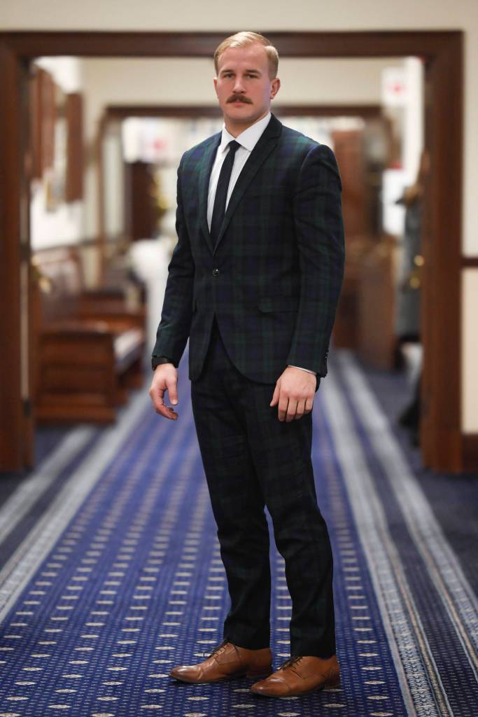 Ryan Johnston, staff for Rep. Gabrielle LeDoux, photographed at the Capitol on Tuesday, Jan. 29, 2019. (Michael Penn | Juneau Empire)